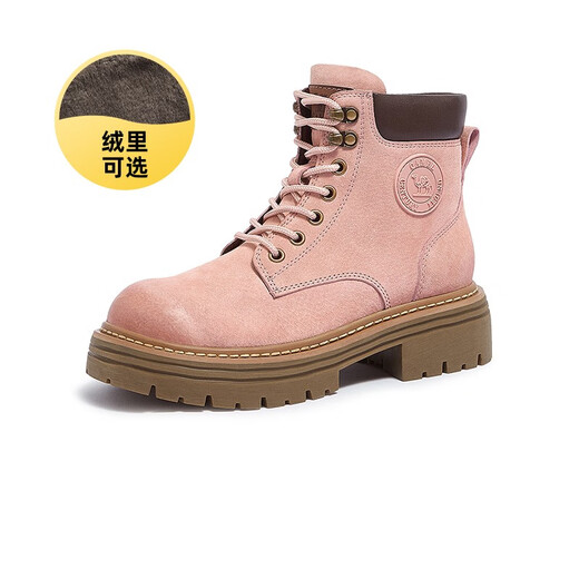 骆驼（CAMEL）【戈壁】工装靴短靴户外登山鞋踢不烂大黄靴女马丁靴 L23W076036R土黄 37