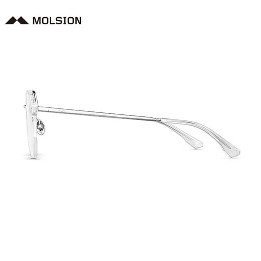 Molsion陌森肖战同款眼镜可配度数近视眼镜框防蓝光镜架MJ6172 【肖战同款】B90银色透明