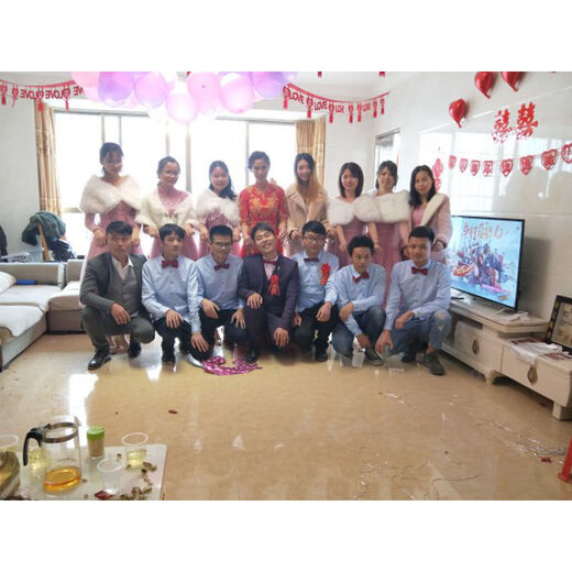 诗翁（shiweng）伴郎服装男兄弟套装团服白衬衫男西裤长袖衬衣男领带结修身结婚礼服抢亲衣服 长袖粉红+领结 M