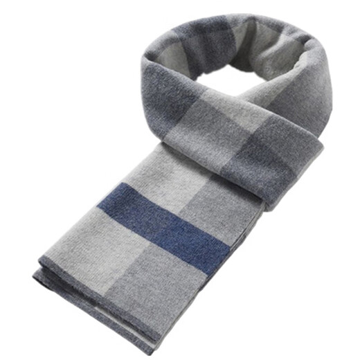 Ordos cashmere men's scarf winter thickened plaid scarf birthday gift cashmere scarf gift box camel