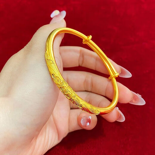 Vatican-made old Phoenix gold shop style filigree bracelet for women 999 gold-plated pure silver push-pull bracelet gold-plated silver adjustable bracelet genuine