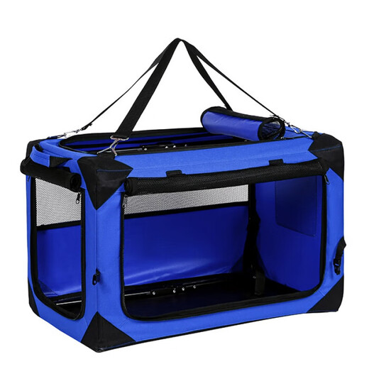 Car Dog Cage Trunk Large Dog Car Cat Cage Dog Cage Medium and Large Dog Pet Tent Portable Folding Royal Blue 116.5*77*77120Jin Jin equals 0.5kg Family Pack