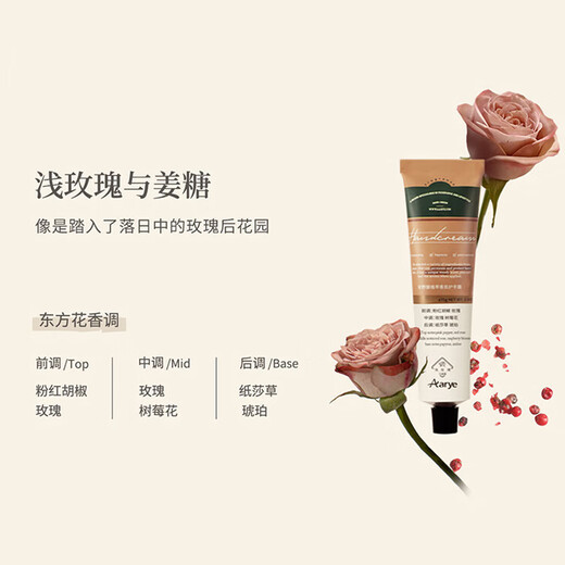 AARYE Annoya Hand Cream Hand Gift Box Light Rose Ginger Candy 55g Moisturizing Birthday Gift for Girls