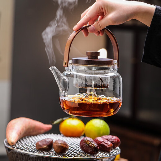 Gaoming (gaoming) electric stove for tea making at home, a full set of Internet celebrity electric ceramic stove for tea making, tea stove, Chinese style plug-in tea roasting set, pottery stone stove + grilling grid + plain style kettle 900ml