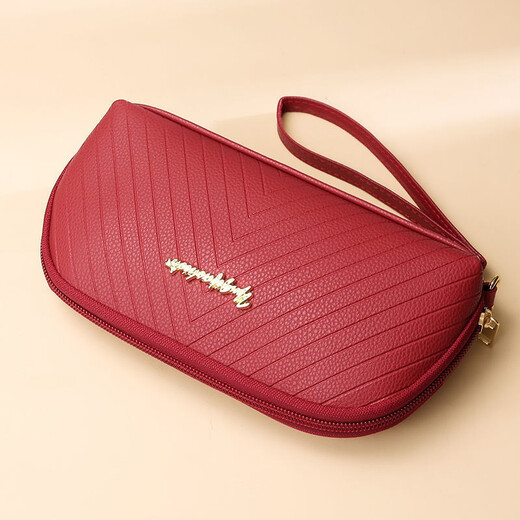 Changyin Chinese Valentine's Day Fashion Clutch Women's Wallet Long Coin Purse Mobile Phone Bag Large Capacity Clutch Bag Women's Small Bag Yellow (Lucky)