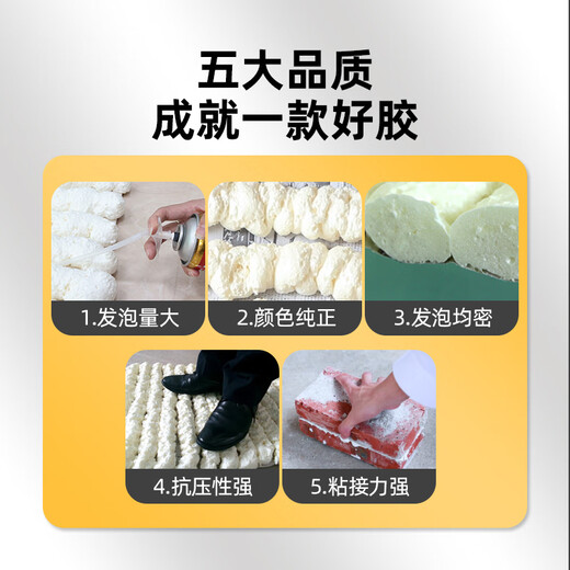 Sanhe foam glue Langgu polyurethane foam caulking agent foaming agent waterproof foam glue filling expansion agent 3 bottles of glue gun