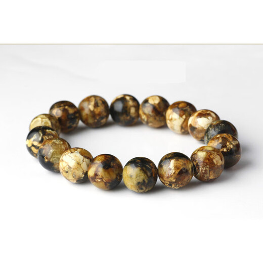 Authentic Fushun amber bracelet, natural amber jewelry, picture color, amber 19MM