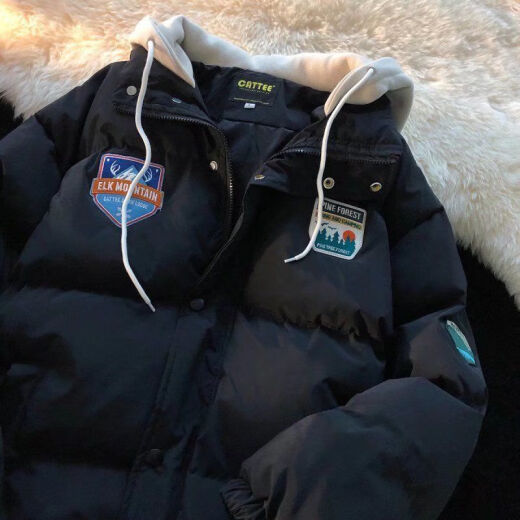 Taizai fuera de temporada Down Jacket Men Liquidación de algodón de algodón de algodón Invierno Invernado en espesas Fake Dos piezas Aguste de algodón Estilo coreano Versátil Versátil Z679 White (Estilo engrosado) S-S-S [adecuado para 75-90 Jin [Jin iguala 0.5 kg]]
