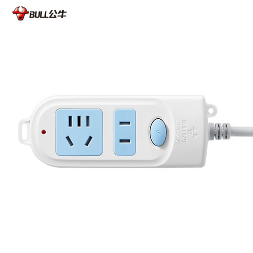 Bull can be wound around the wall socket plug row student dormitory special inspection plug multi-hole with fixator panel multi-functional office home plug-in drag strip total control 1.8 meters 2 sockets (GN-612)