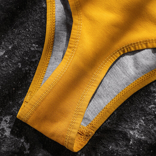 Ye Zimei thong men's sexy underwear sexy U convex sports fitness letter waist cotton low waist seamless briefs gray XXL