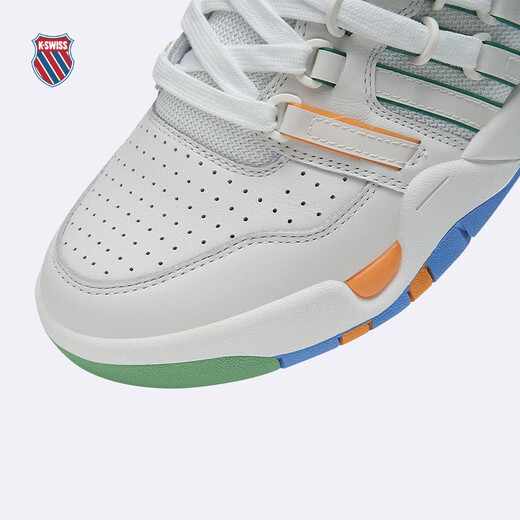 盖世威（K·SWISS）【秀场同款】休闲鞋男女春季情侣款休闲时尚满贯鞋9275-US 148温布尔登白/荷绿色/学院蓝 37.5