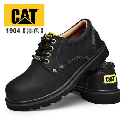 卡特 CAT男鞋经典马丁靴低帮厚底户外工装大学时尚大头皮鞋大黄靴 41