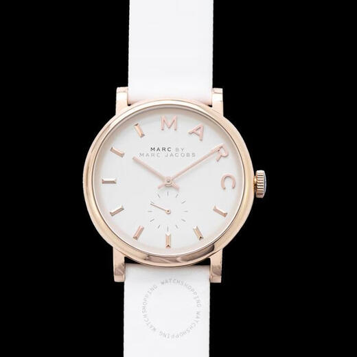 MarcJacobs女士石英手表腕表表盘36mm防水50m设计时尚简约白色MBM1283 white os