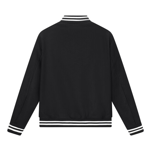 gxg.jeans Herrenkleidung 2024 Winter neuer Stil grauer Wolle Baseball Uniform Wolljacke Männer Schwarz S 165