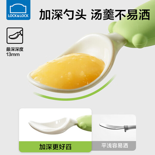 Lock Lock Spoon Spoon Fork Baby Tlaterware Bat Baby Come Baby PP Spoon entrenamiento Supoon Spoon Kids Outing Waterware
