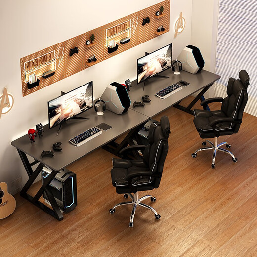 MIHAO computer desk desktop home simple modern e-sports room game table writing table simple table single table reinforced model obsidian black 140cm
