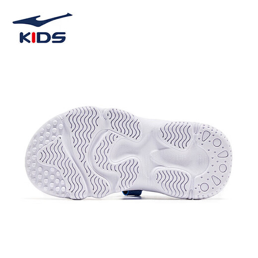 Hongxingerke (ERKE) children's shoes neutral children's sandals children's color spliced ​​leak-toed sandals white/interstellar blue 31