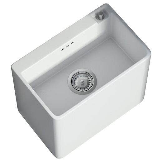 Bailey's ceramic mop pool household balcony basin one-piece rectangular heightened bathroom mop pool with faucet sink B08 Taiwan control (47*29*40)