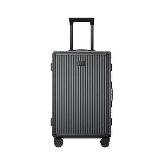 95% new Mijia Xiaomi suitcase 26-inch aluminum frame trolley case large capacity suitcase men's and women's password box leather case black