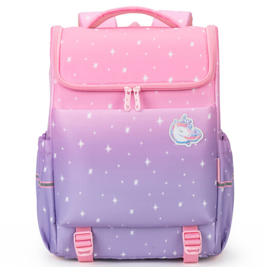 Kara Sheep boys and girls children's burden-reducing colorful antibacterial all-in-one can be opened and cleaned backpack CX2500 pink starry sky