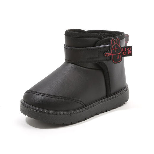 G. Duckkids kleine gelbe Enten Winter Kinder Schneestiefel plus Samt Mädchen Kurzer Stiefel wasserdichte und modische kleine mittelgroße Röhrchen -Baumwollschuhe Baby T03 Beige Größe 27 Größe/innere Länge 16,5 cm
