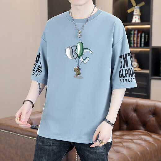 Mr. Jones Teen Camiseta de manga corta Summer's Summer's Flowing Top 2025 Top 2025 Nuevo estilo Junior y Senior High School mangas T9717 White 2XL