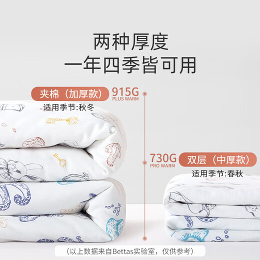 Betis baby quilt spring and autumn bean blanket constant temperature comfort air conditioning quilt children's kindergarten nap blanket 110*140cm