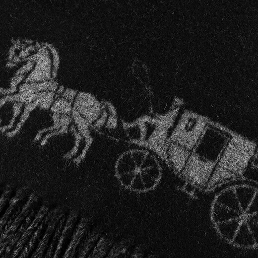 Écharpe d'entraîneur pour hommes et femmes Universal Wool Scarf écharpe Carriage Couple imprimé Modèle 4622 BKHG