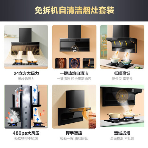 海尔【补贴20%】海尔智家出品 【i系列】超薄顶侧双吸油烟机Ieader 顶侧三口速吸 24立方大吸力 自动清 【单烟机】24爆炒吸力+免拆机自清洁