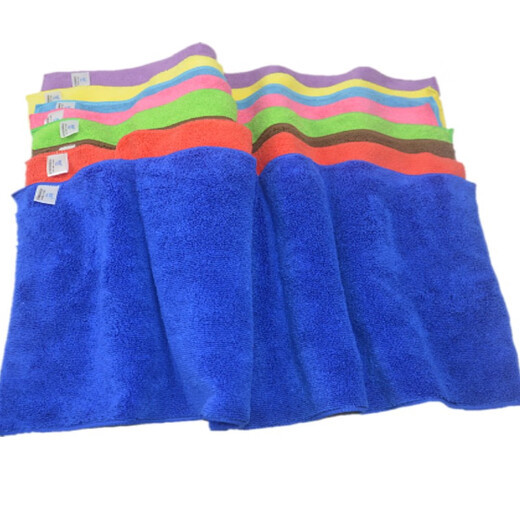 Yiran thickened microfiber towel absorbs water and does not shed easily, housekeeping cleaning cloth, wiping table and glass, hotel cleaning cloth, 5 thickened 30 70