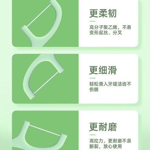 MDEHO麦德豪牙线棒超细清洁牙齿缝牙渍牙垢剔牙牙签一次性便携牙线盒装家庭装 薄荷味超细牙线6盒300支