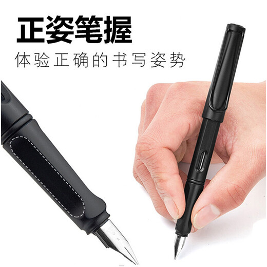 Rotten Pen Tip 2 Pack Pen 757a postura positiva postura postura y niña Los estudiantes de dibujos animados y secundarios que practican la caligrafía con tinta fina se pueden reemplazar con tinta saca de tinta para niños de doble propósito Pen Sky Powder 2 Pack Dark Tip 0.38 (50 Sac de tinta azul y negro)