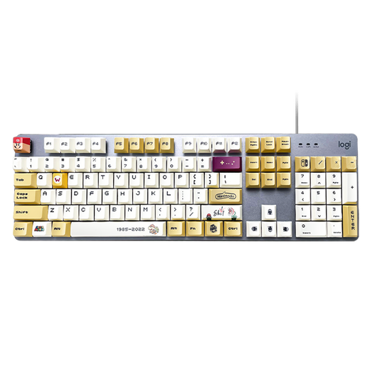罗技（Logitech） K845机械键盘 有线游戏键盘 办公键盘104键水管工DIY键帽电竞吃鸡节日礼物 K845红轴-水管工正派