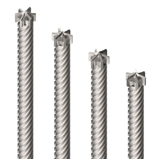 Yipeng six-edged electric hammer drill bit reinforced concrete stone through wall floor drilling six-edged impact drill square handle four pits square handle six-edged 19*250