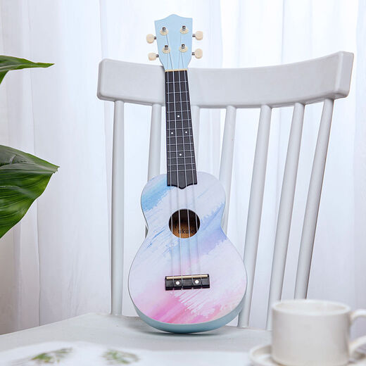 Hochwertige Ukulele-Anfänger, Studenten, Erwachsene, Frauen und Internet-Prominente können kleine Gitarren 23-Zoll-Graffiti Blue Standard Version spielen