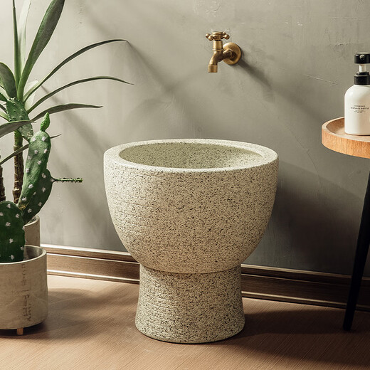 TVboop mop pool outdoor courtyard outdoor mop pool imitation stone mop pool Chinese garden basin pool wash mop sink tb013 mop pool (without drain)