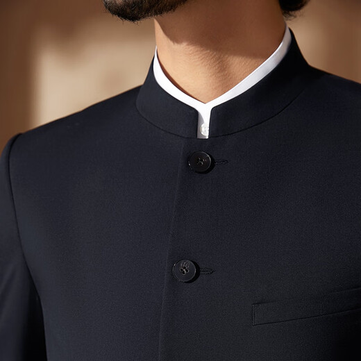 Sieben Markenanzug Herrenanzug 2024 Abnehmbares Hemdkragen Business Pendelarbeit Wollanzug Kleid
