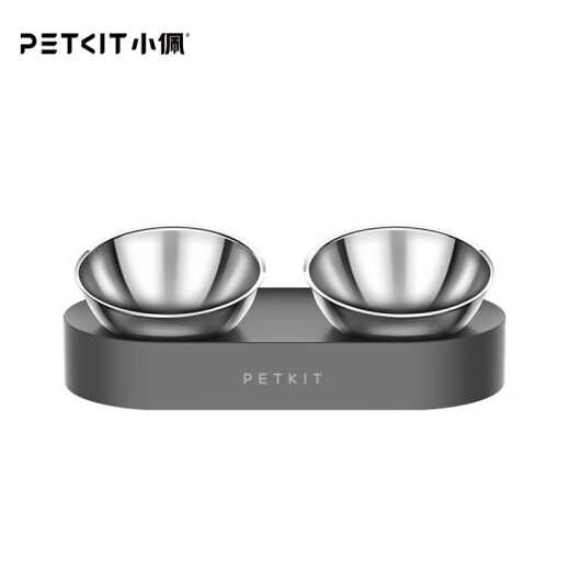 Xiaopei pet cat bowl cat food bowl cat slant mouth bowl double bowl 15 neck protection cat food bowl dog bowl stainless steel double food bowl