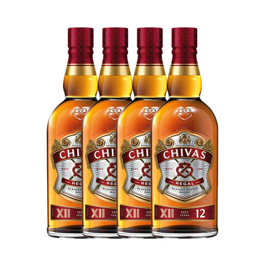 芝华士（Chivas Regal）英国12年杰克丹尼 苏格兰 调和 调配型 威士忌 进口洋酒 40%vol 芝华士1000ml四瓶