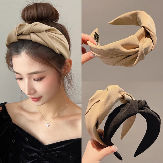 Idel high-head wide headband female high-end Internet celebrity 2025 new face wash headband wide-brimmed hairpin hair accessories hair accessories F3064 black headband female high-end going out headwear