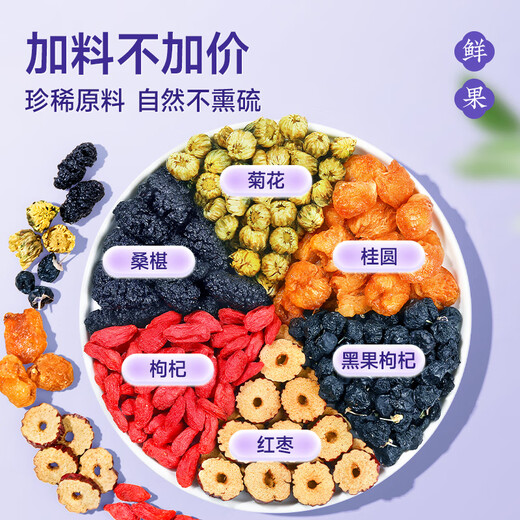 南同四海南京同仁堂 枸杞桑葚黑枸杞补气血红枣桂圆桑椹肾六宝养生茶包