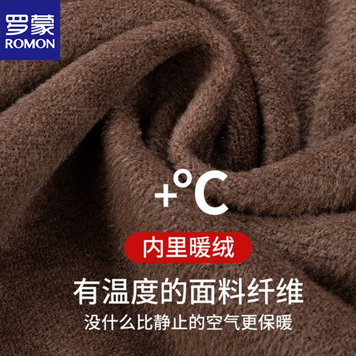 罗蒙衬衫男长袖秋冬季款加绒加厚保暖格子父亲衬衣中老年爸爸装上衣 9902【一件装】 3XL