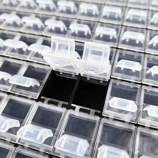 Ling Yuxun customized Ningrui SMT chip component box electronic component storage box 128 grid chip resistor capacitor material parts matte black anti-static model (special ticket)