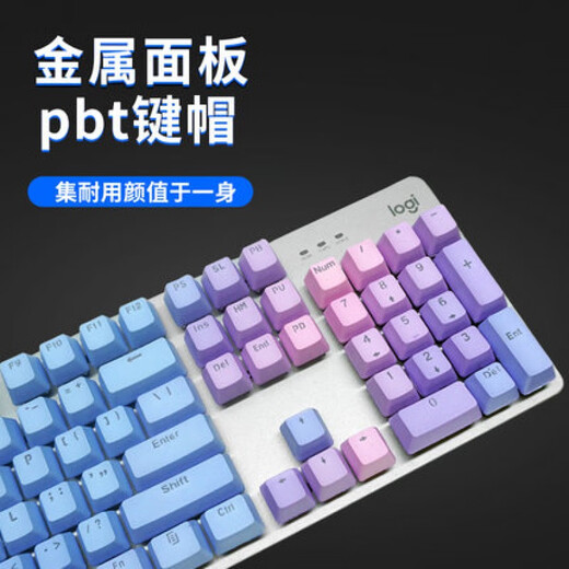 Logitech Wired Keyboard Color Keycap 87/104 Key Blue Erotica Kirschblüten -Pink Mario Keycap K835 K845 -DIY -KeyCap [Blau und Weiß - Aktualisierungstil] Nur für Schlüsselcaps (1 Keine x No x 104 Schlüssel X Offizieller Standard