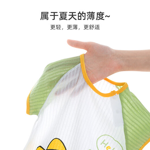 优奇婴儿睡衣防踢夏短袖宝宝睡袋薄款防踢被纯棉儿童睡袍裙连体空调服