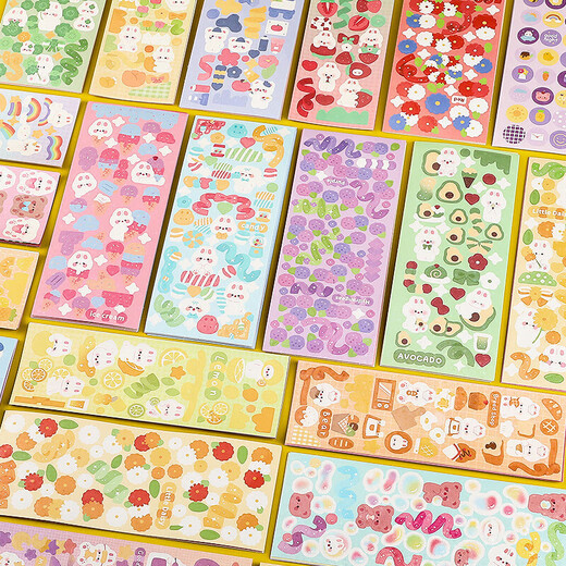 Surada Betha series children's stickers Guka stickers set Guka brick stickers Guka chuck card stickers DIY children's girls don't stick stickers cheap 12 pictures 12-6GK017