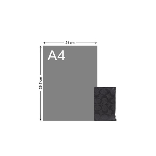 Entraîneur (entraîneur) [Acheteur Acheteur] Portefeuille de cartes masculines Black Classic Logo enduit de toile et et de molleton raffiné Gris noir