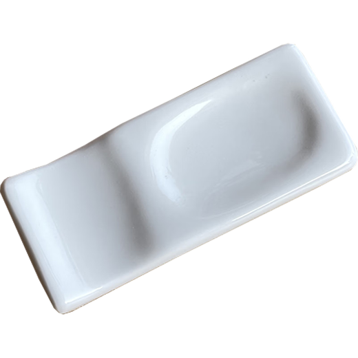 Yimeihuangting ceramic chopstick holder pure white chopstick holder hotel tableware dual-purpose spoon holder dual-purpose multi-purpose hotel 4 rectangular dual-purpose chopstick holder