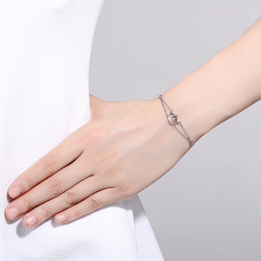 Saturday Fortune Crown PT950 platinum bracelet for women PT073875 about 2.38g 16cm birthday gift