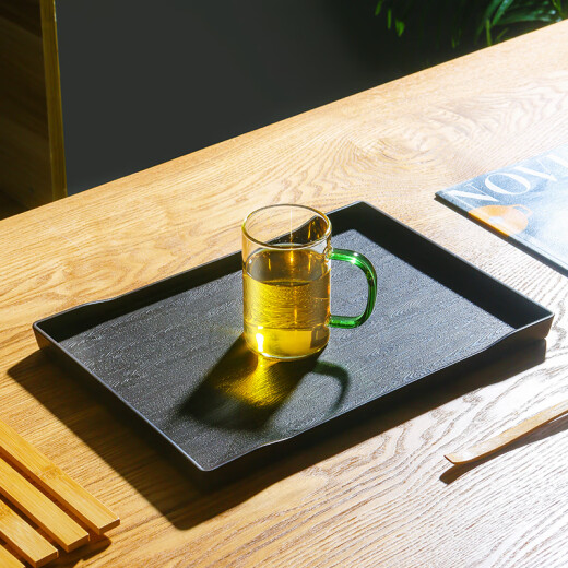 Lilac tea tray tray water storage tea table creative tray large walnut imitation wood touch